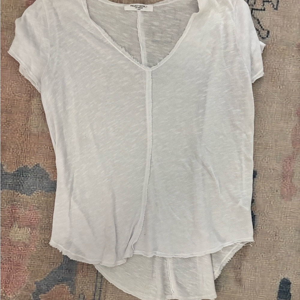 Project Social Tee White Asymmetrical Top
XS